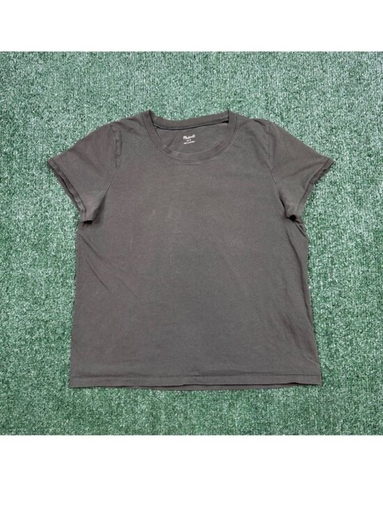 Madewell Tops - Madewell T Shirt Womens Size S Green Short Sleeve Stretch Crop